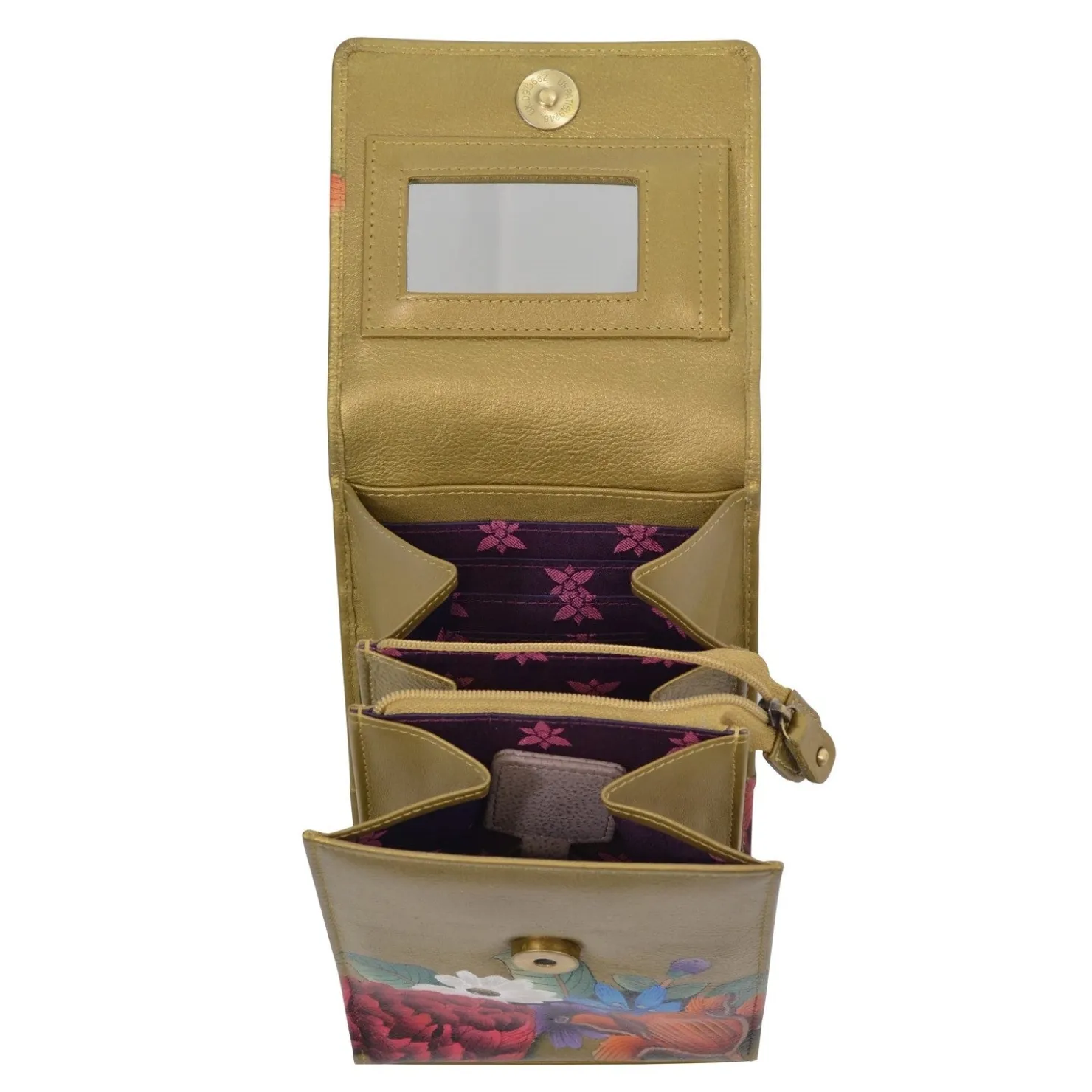 Handbags*Anuschka , Mini Sling Bag Dreamy Floral