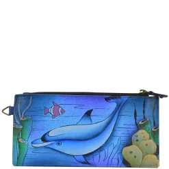 Wallets*Anuschka , Organizer Wallet Playful Dolphin