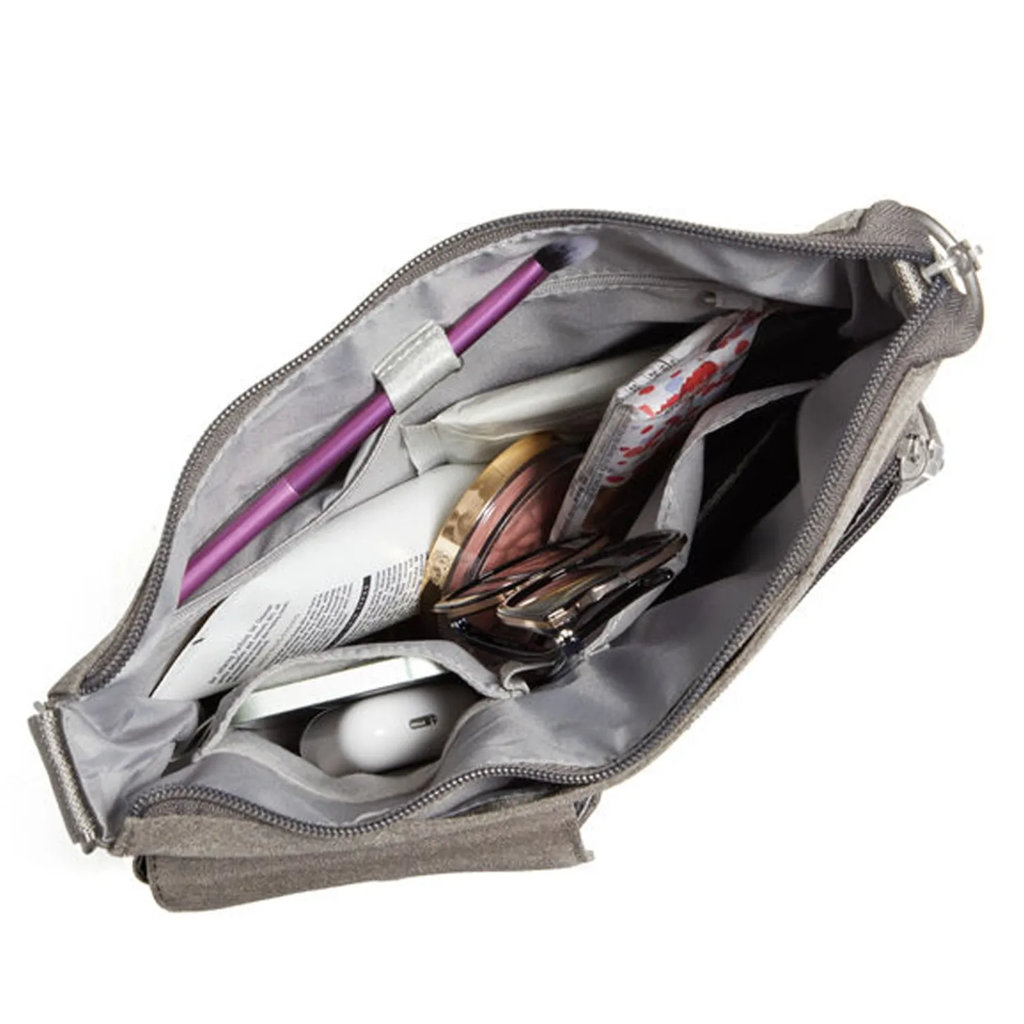 Handbags*Baggallini Inc Baggallini, Modern Everywhere Slim Handbag Sterling Shimmer