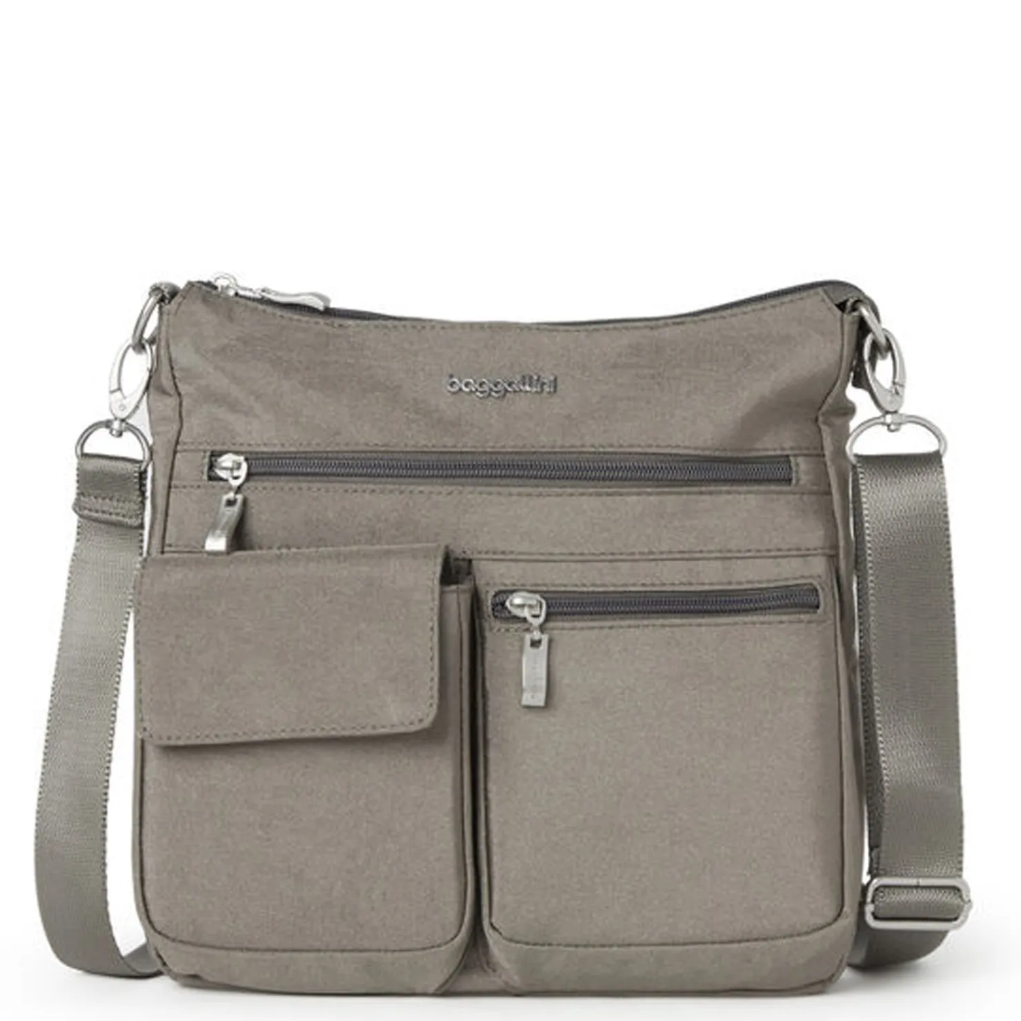 Handbags*Baggallini Inc Baggallini, Modern Everywhere Slim Handbag Sterling Shimmer