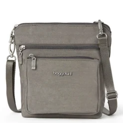Handbags*Baggallini Inc Baggallini, Modern Pocket RFID Crossbody Sterling Shimmer