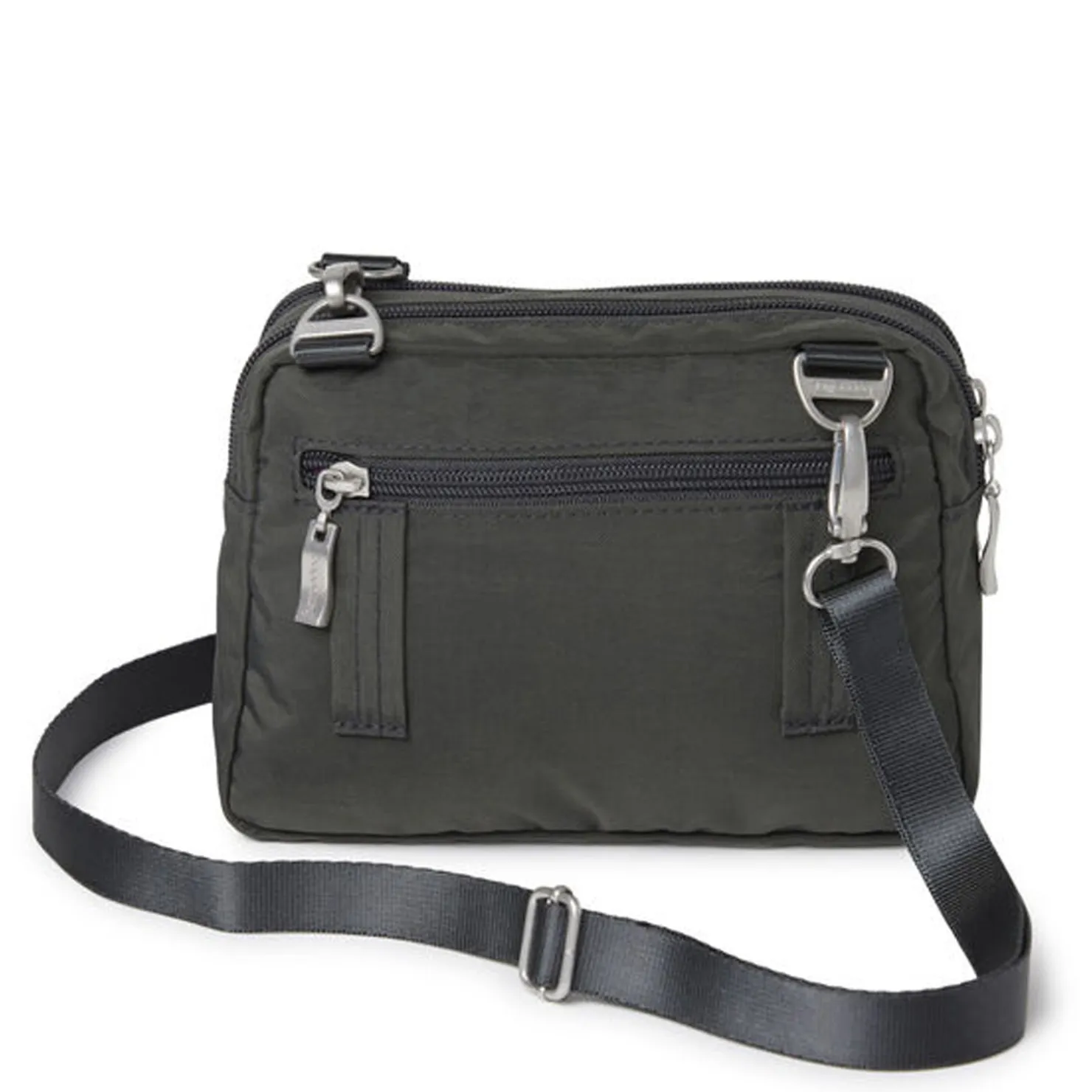 Handbags*Baggallini Inc Baggallini, Triple Zip Bagg Charcoal