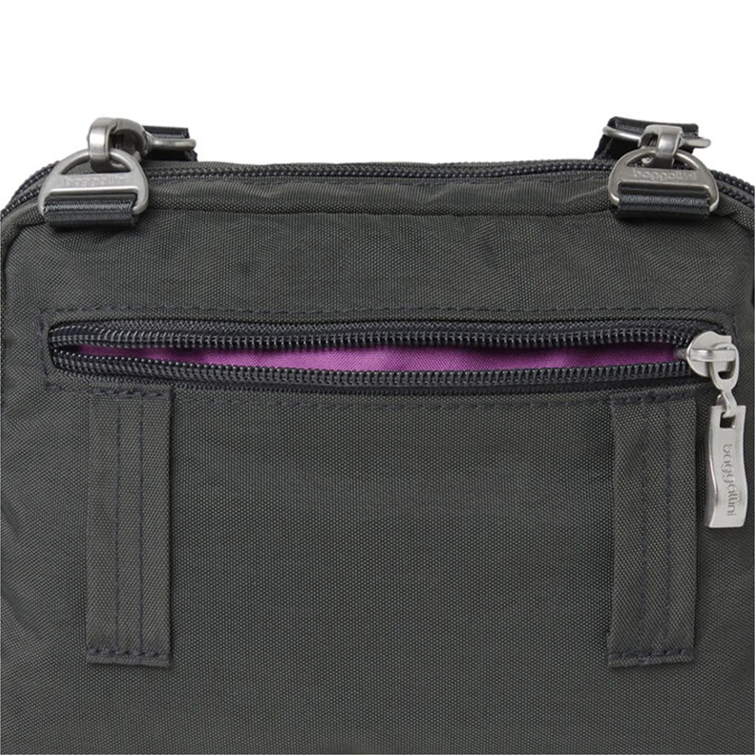 Handbags*Baggallini Inc Baggallini, Triple Zip Bagg Charcoal