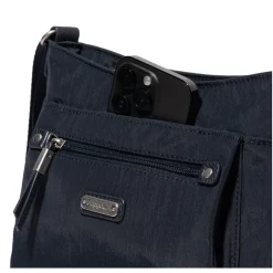 Handbags*Baggallini Inc Baggallini, Uptown Bagg with RFID Phone Wristlet French Navy