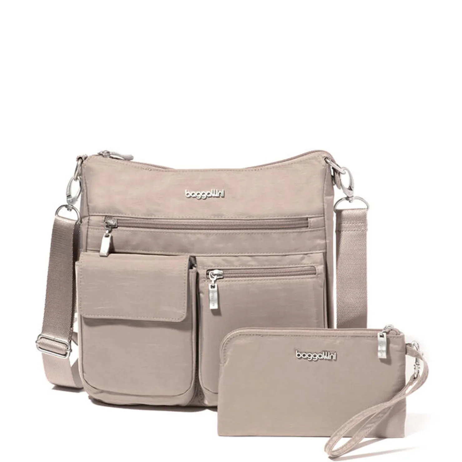 Handbags*Baggallini Inc Baggilini, Modern Everywhere Slim Crossbody Moonrock