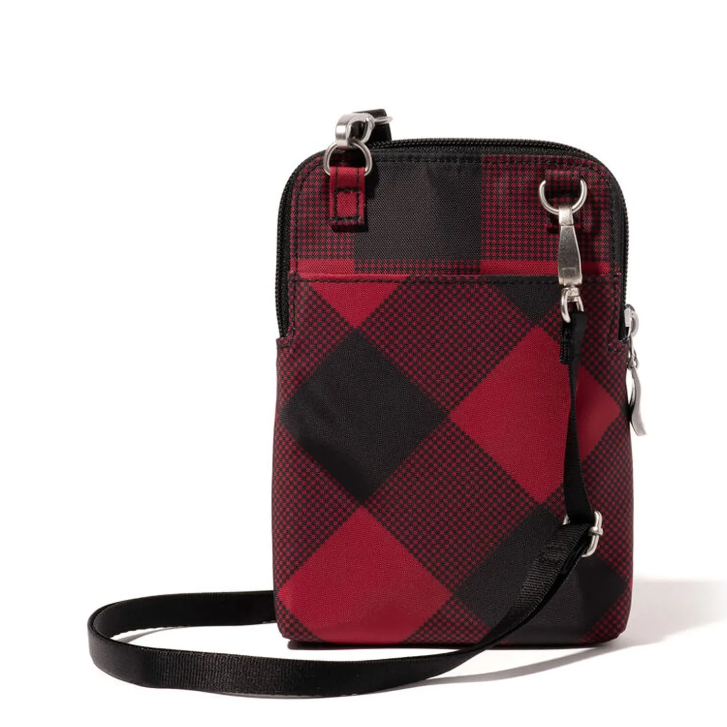Handbags*Baggallini Inc Baggilini, Take Two Rfid Bryant Crossbody Red Buffalo Plaid