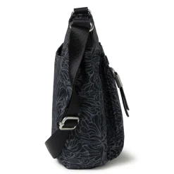 Handbags*Baggallini Baggilini, Uptown Bagg with RFID Phone Wristlet Midnight Blossom
