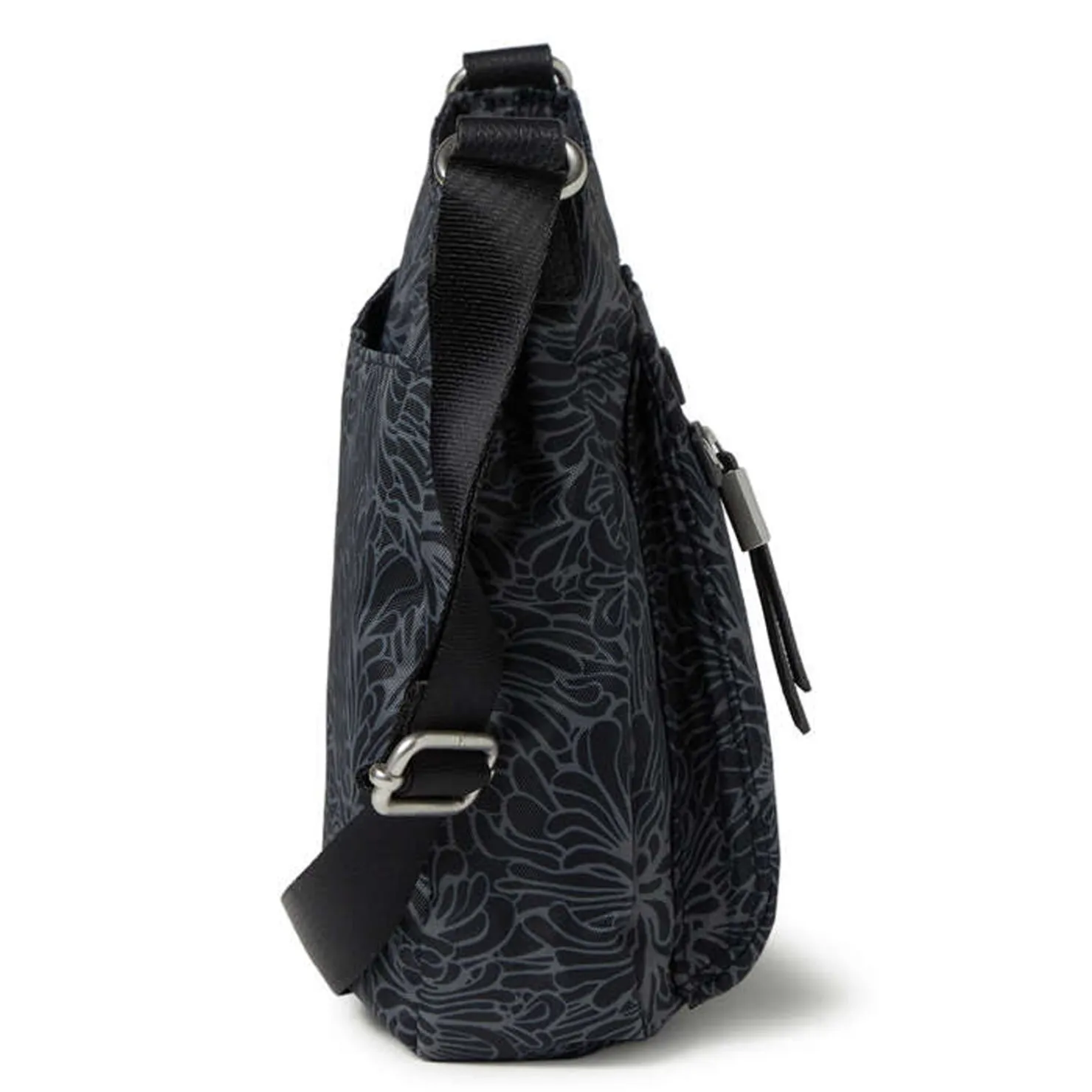 Handbags*Baggallini Baggilini, Uptown Bagg with RFID Phone Wristlet Midnight Blossom