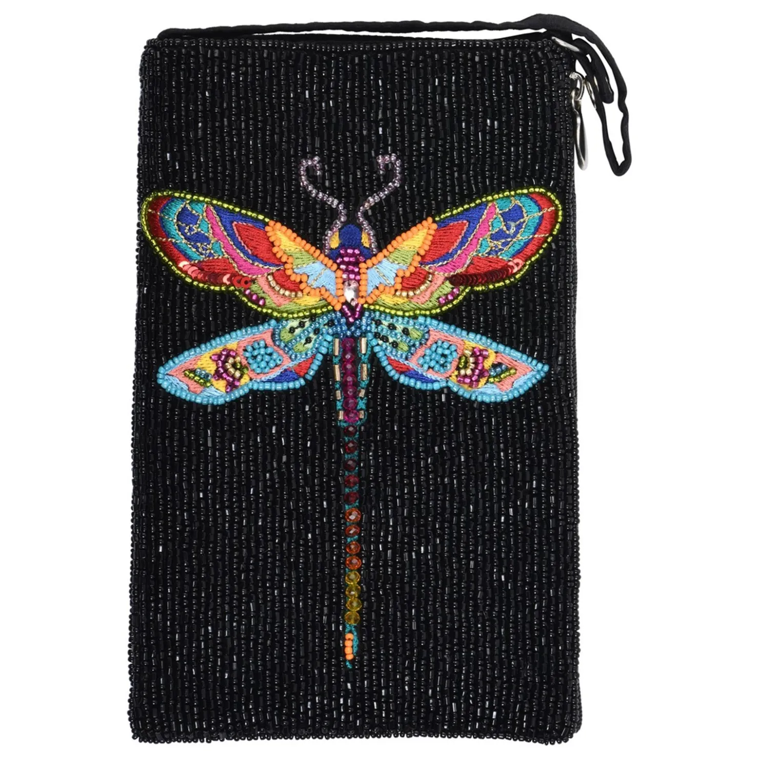 Handbags*Bamboo Trading Company , Colorful Dragonfly Club Bag Black Multi