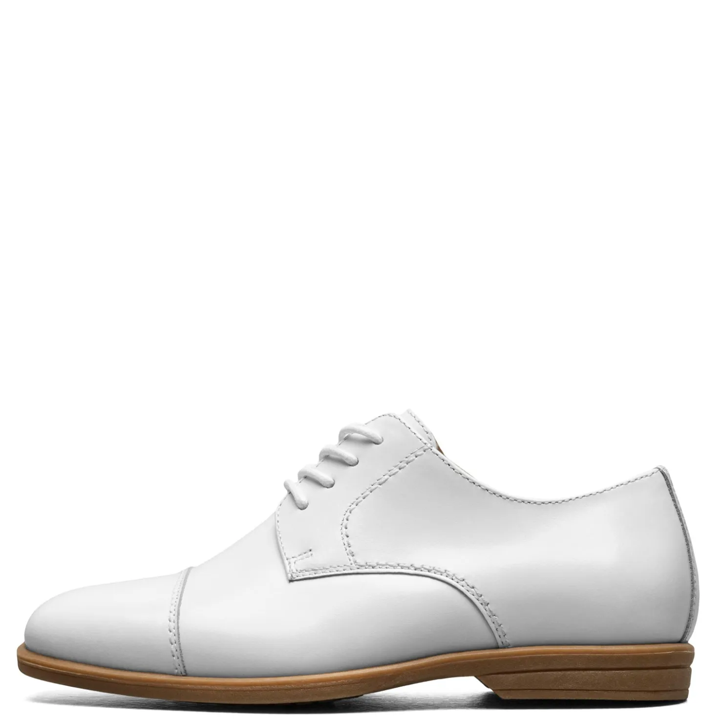 Big Kid (3.5-7)*Florsheim Boy's , Reveal Cap Toe Oxford JR - Little Kid & Big Kid White