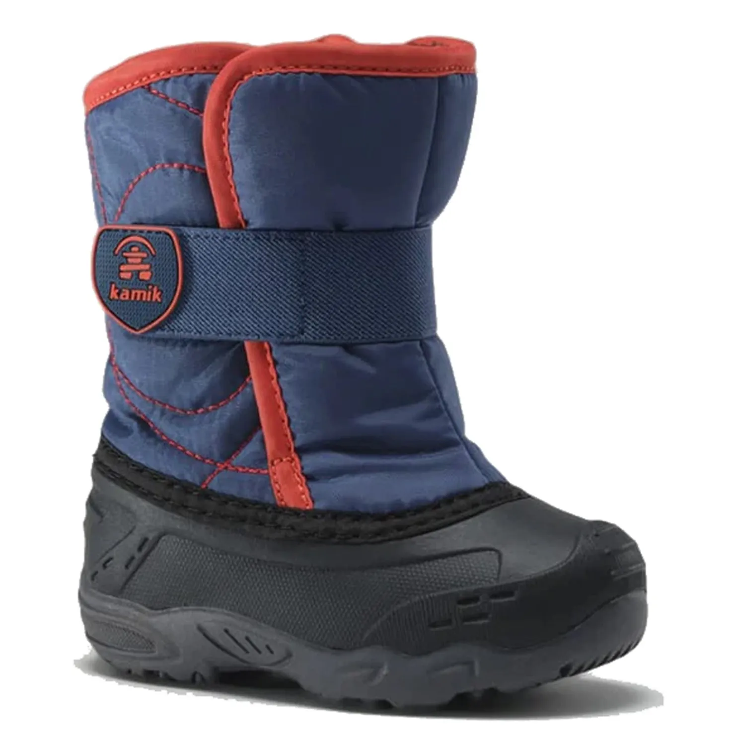 Boots*Kamik Boy's , Snowbug Snow Boot - Toddler & Little Kid Navy/Orange