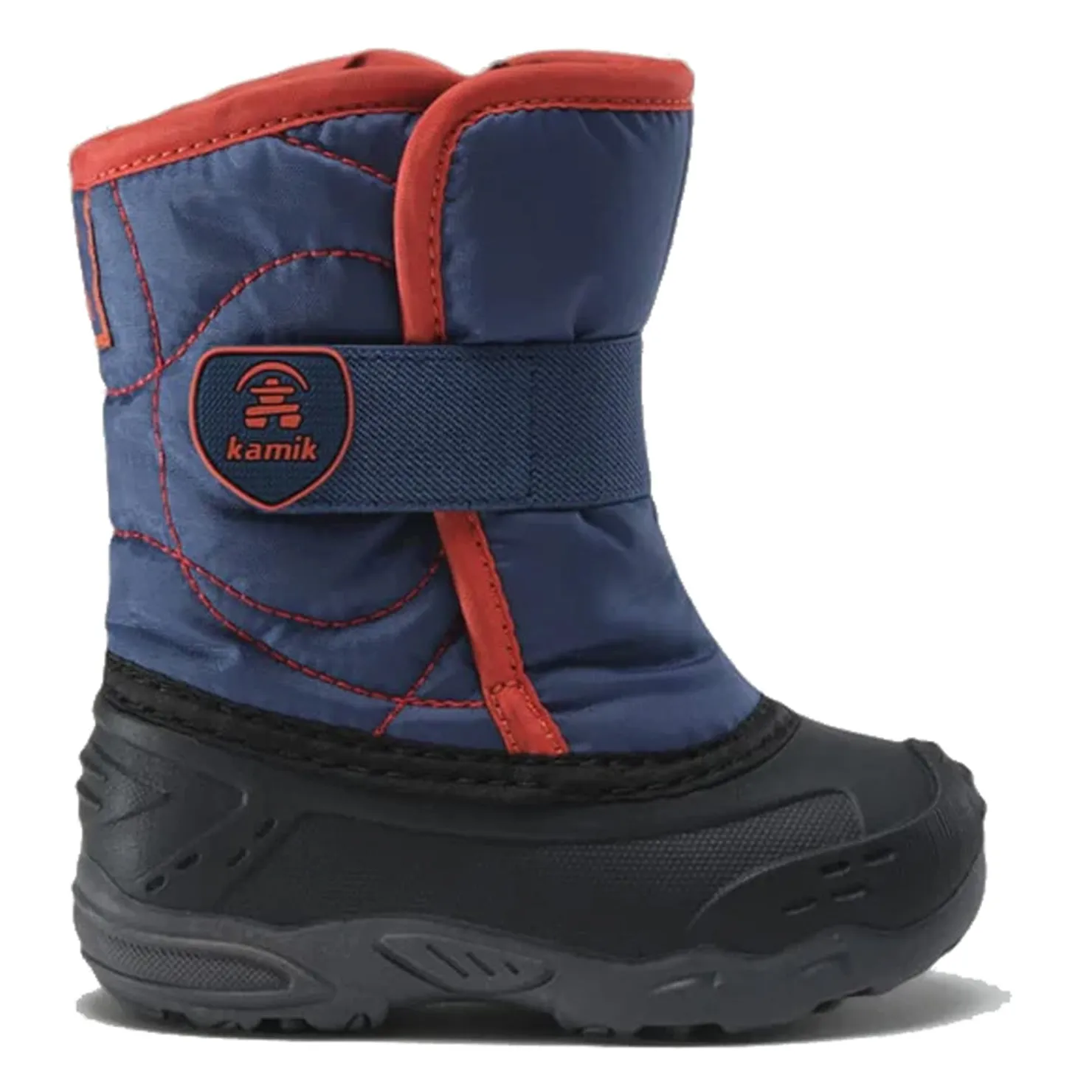 Boots*Kamik Boy's , Snowbug Snow Boot - Toddler & Little Kid Navy/Orange