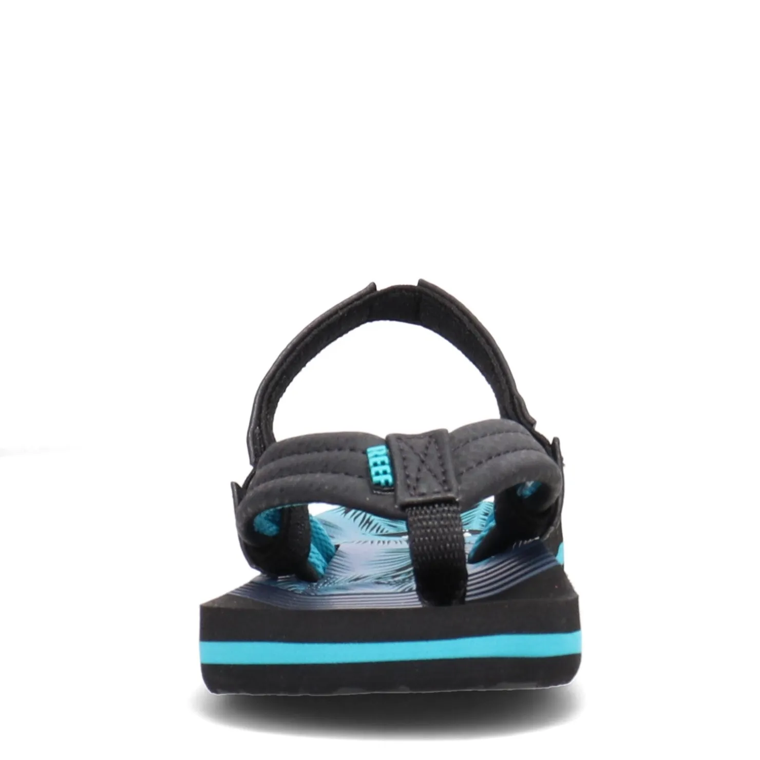 Sandals*Reef Boy's , Little Ahi Sandal - Toddler & Little Kid Aqua Palms