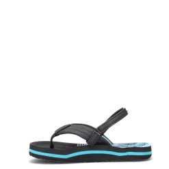 Sandals*Reef Boy's , Little Ahi Sandal - Toddler & Little Kid Aqua Palms