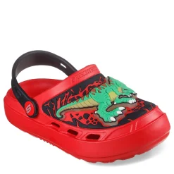 Little Kid (10.5-3)*Skechers Boy's , Foamies: Swifters - T-Rex-Brights Clog - Little Kid & Big Kid Red/Black
