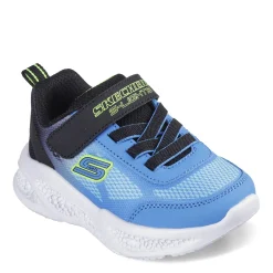 Toddler (3.5-10)*Skechers Boy's , Meteor-Lights - Krendox Sneaker - Toddler Black/Blue