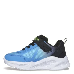 Toddler (3.5-10)*Skechers Boy's , Meteor-Lights - Krendox Sneaker - Toddler Black/Blue