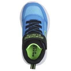 Toddler (3.5-10)*Skechers Boy's , Meteor-Lights - Krendox Sneaker - Toddler Black/Blue