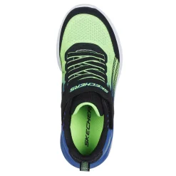 Little Kid (10.5-3)*Skechers Boy's , Microscope Max Advance Sneaker - Wide Width - Little Kid Black/Blue/Lime
