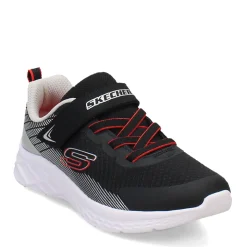 Little Kid (10.5-3)*Skechers Boy's , Microspec II – Zovrix Sneaker - Little Kid & Big Kid Black/Silver/Red