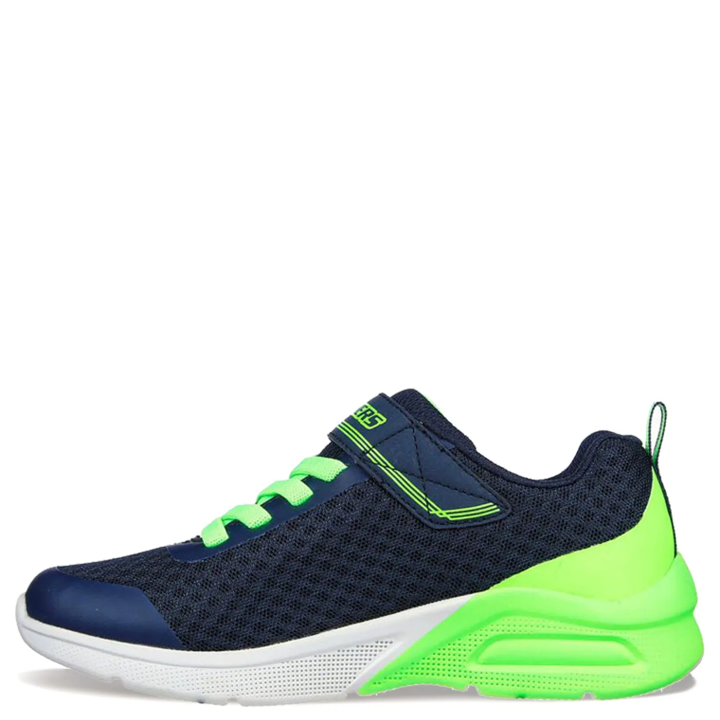 Big Kid (3.5-7)*Skechers Boy's , Microspec Max Gorvix Sneaker Navy/Lime