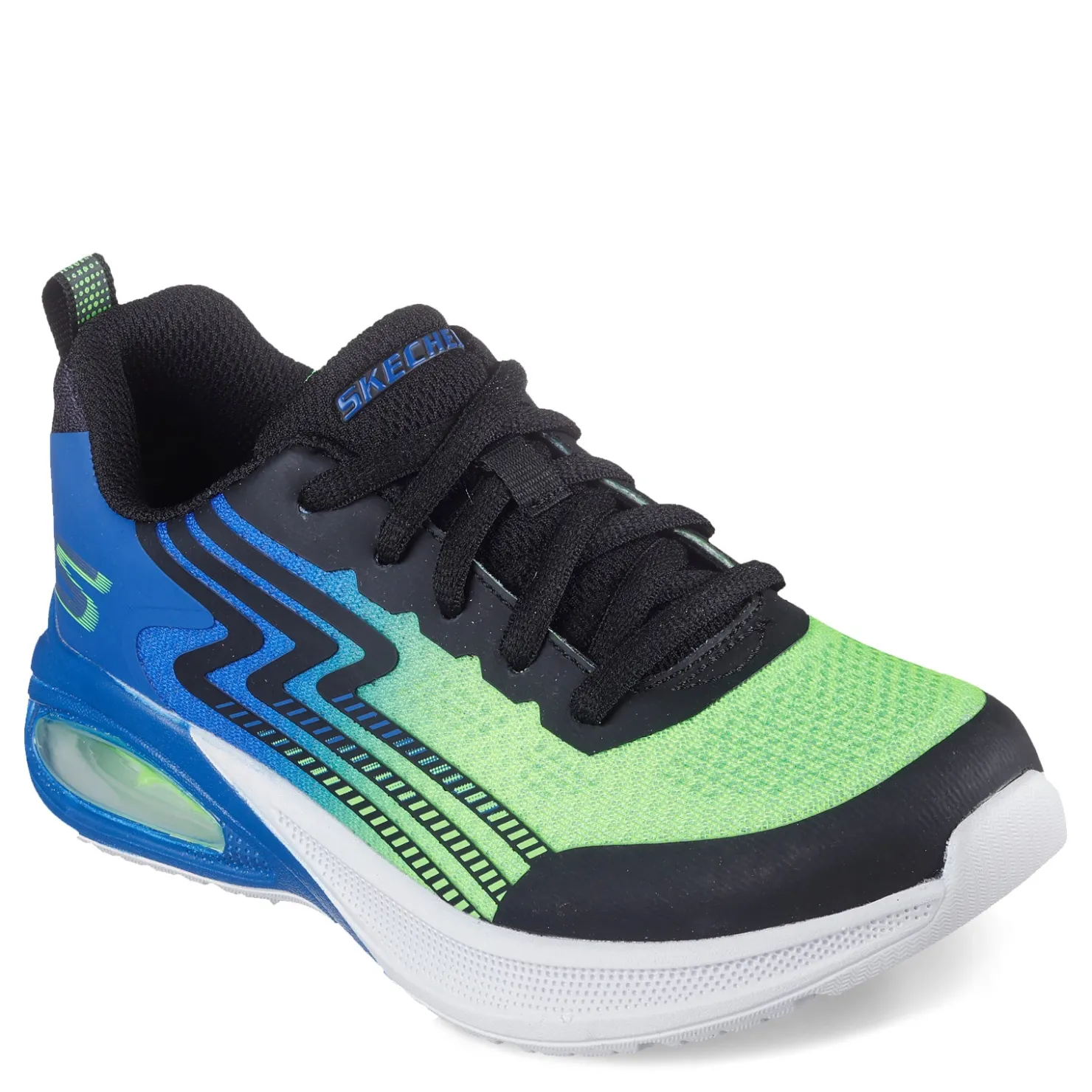 Big Kid (3.5-7)*Skechers Boy's Microspec Max Advance – Vadieno Sneaker - Little Kid & Big Kid Black/Blue/Lime