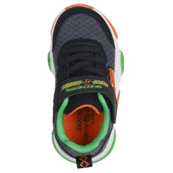 Sneakers & Athletic*Skechers Boy's , Mighty Glow 2.0 - Dino-Bolt Sneaker - Toddler Black/Orange/Green