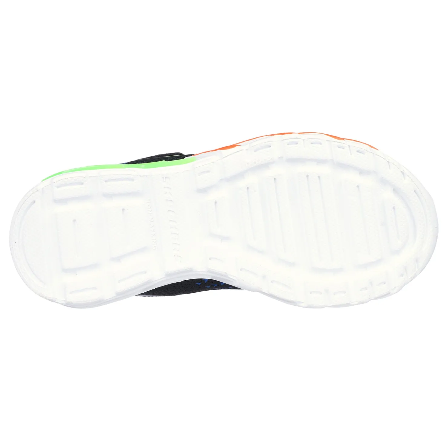Big Kid (3.5-7)*Skechers Boy's , S Lights: Flex-Glow Bolt Sneaker - Little Kid Black/Blue/Lime/Orange