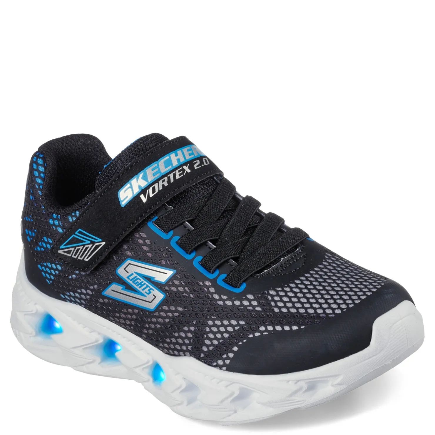 Little Kid (10.5-3)*Skechers Boy's , S Lights: Vortex-Flash - Zorent Sneaker - Little Kid & Big Kid Black/Blue