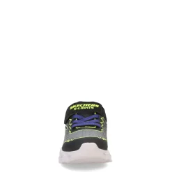 Toddler (3.5-10)*Skechers Boy's , S Lights: Vortex 2.0 - Zorento Sneaker - Toddler Black/Yellow/Blue Multi