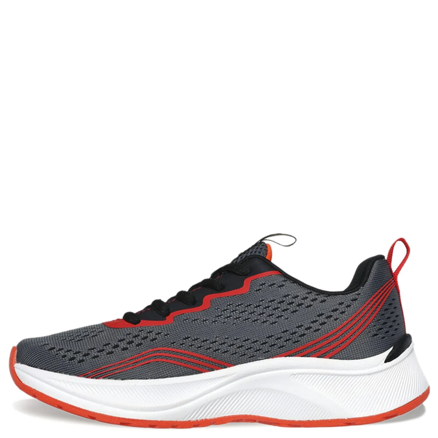 Big Kid (3.5-7)*Skechers Boy’s , Elite Sport - Push-Pace – Little Kid & Big Kid Charcoal/Red/Orange
