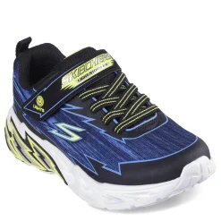 Sneakers & Athletic*Skechers Boy's , S-Lights: Light Storm 2.0 - Bolt-Brights Sneaker - Little Kid Black/Blue