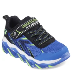Little Kid (10.5-3)*Skechers Boy's , S-Lights: Mega-Surge 2.0 Sneaker - Little Kid & Big Kid Black/Blue/Lime