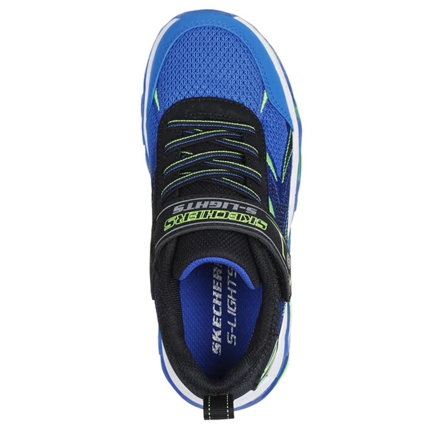 Little Kid (10.5-3)*Skechers Boy's , S-Lights: Mega-Surge 2.0 Sneaker - Little Kid & Big Kid Black/Blue/Lime