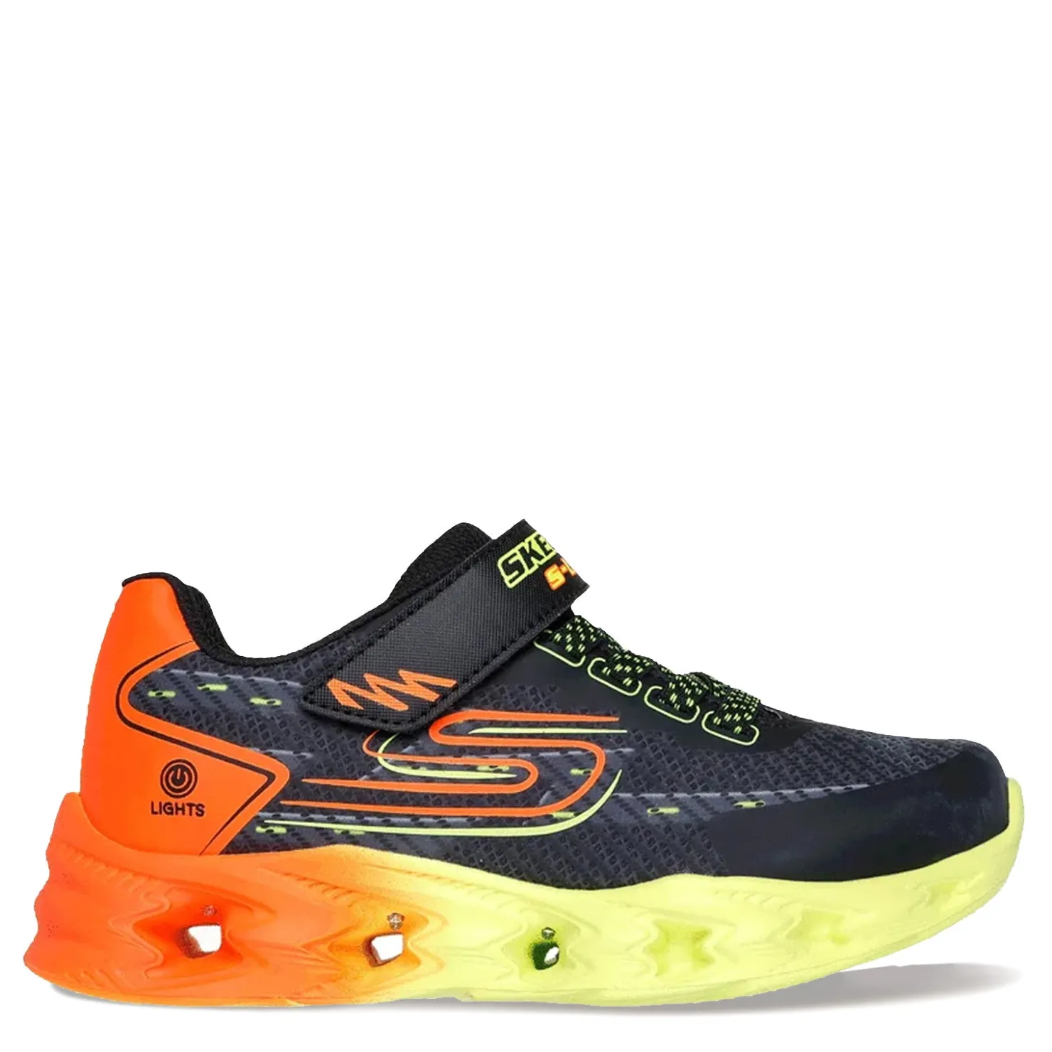 Sneakers & Athletic*Skechers Boy's , S-Lights: Vortex 2.0 - Quantroid Sneaker - Little Kid Black/Orange/Yellow