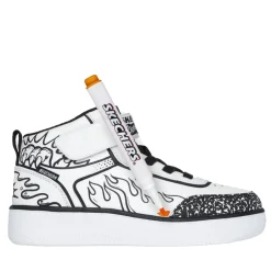 Sneakers & Athletic*Skechers Boy's , Sport Court 92 - Color-Blitz Sneaker - Little Kid White/Black