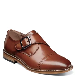 Oxfords*Stacy Adams Boy's , Desmond Monk Strap - Little Kid & Big Kid Cognac
