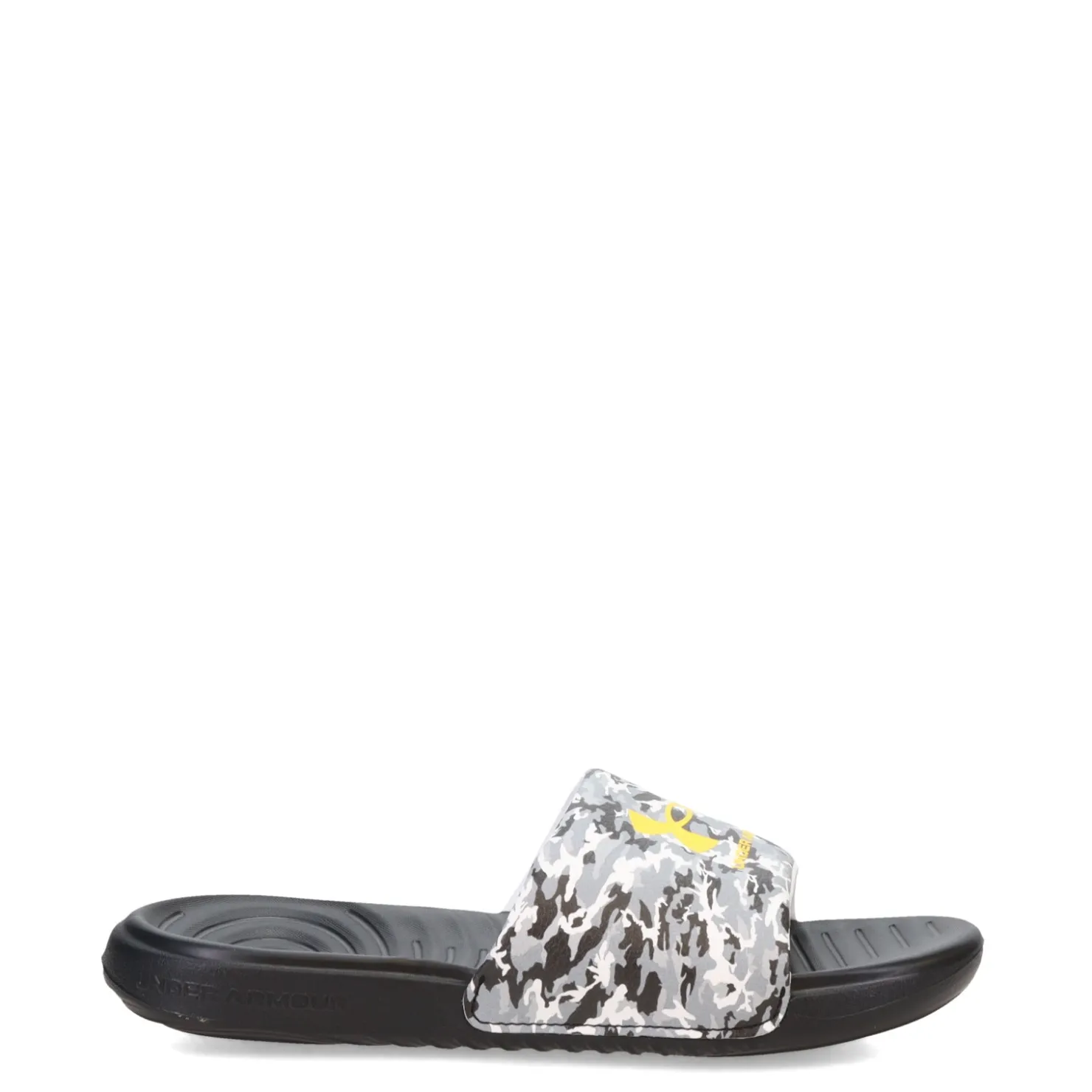Sandals*Under Armour Boy's , Ansa Graphic Sandal - Big Kid Black/Mod Grey/Tahoe Gold