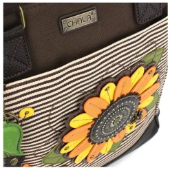 Handbags*Chala Sunflower Work Tote Brown Stripe