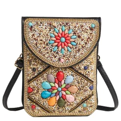 Handbags*Coco & Carmen , Artisan Beaded Crossbody Burst