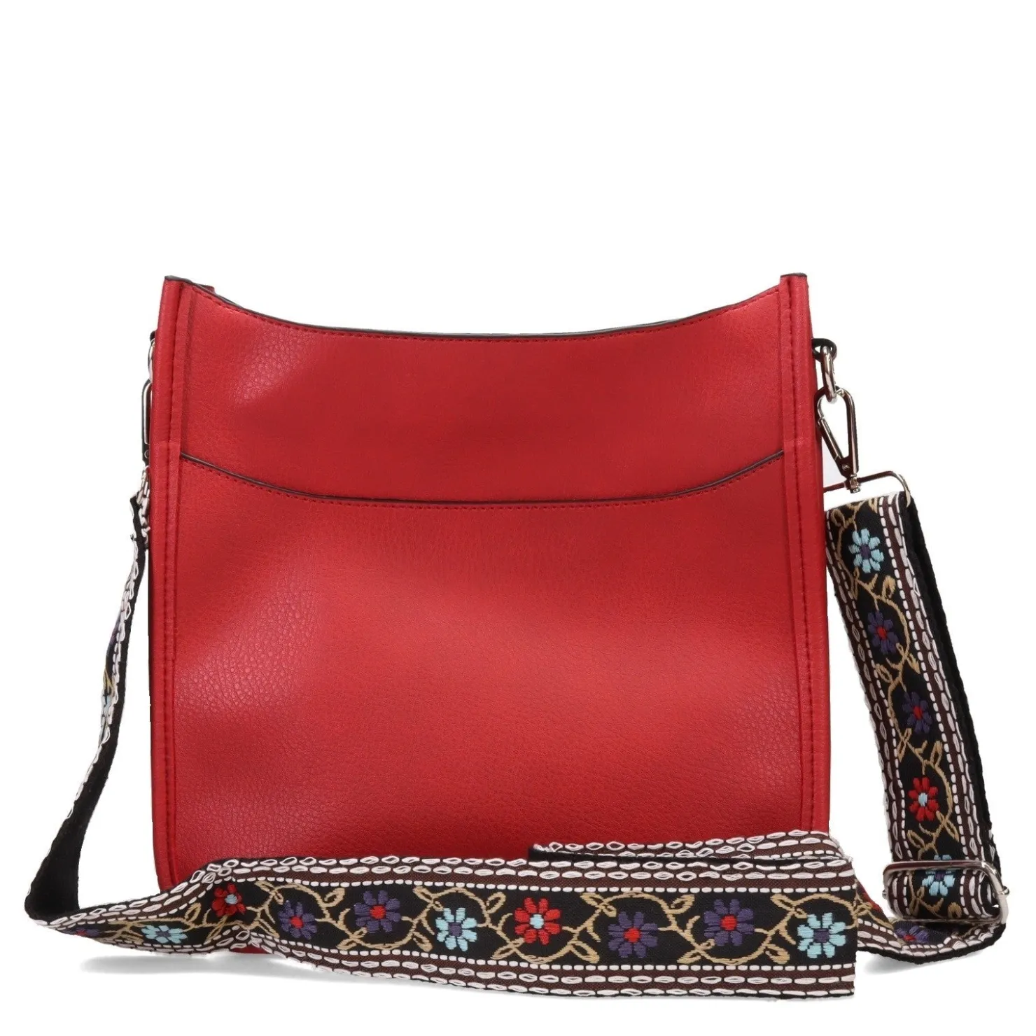 Handbags*Coco & Carmen , Mini Alma Zip Top Messenger Red