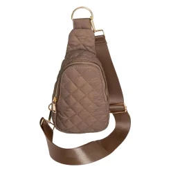 Handbags*Coco & Carmen , Rhea Puffer Sling Bag Mushroom