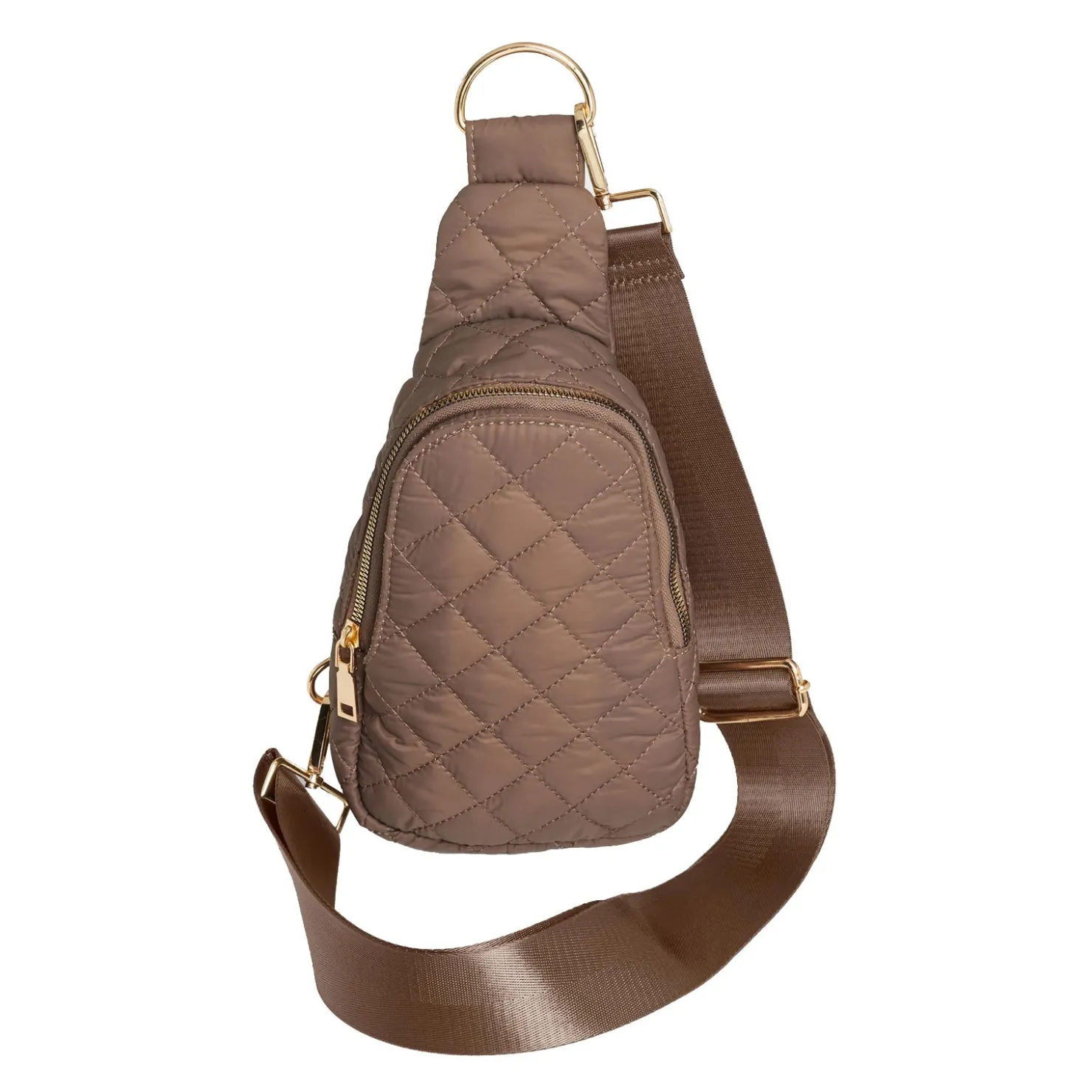 Handbags*Coco & Carmen , Rhea Puffer Sling Bag Mushroom