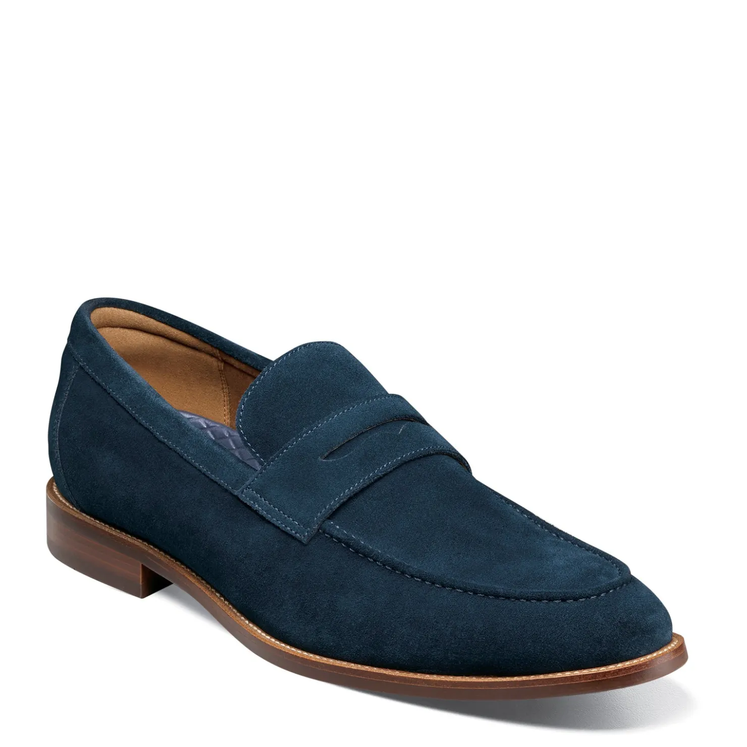 Loafers*Florsheim Men's, Rucci Mox Toe Penny Loafer Navy Suede