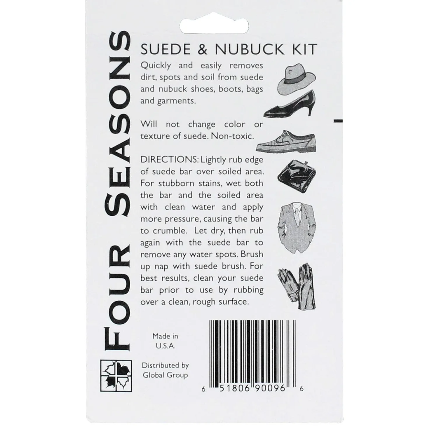 Shoe Care & Polish*Miami Leather Co Four Seasons, Suede Bar and Brush Kit Transparent
