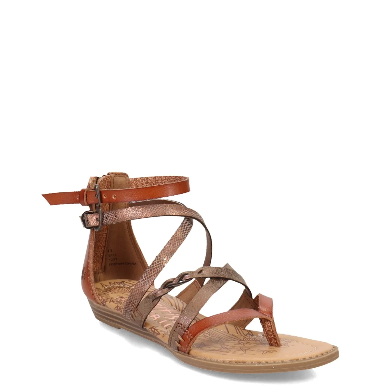 Little Kid (10.5-3)*Blowfish Malibu Girl's , Bungalow Sandal - Little Kid & Big Kid Tan / Dark Brown