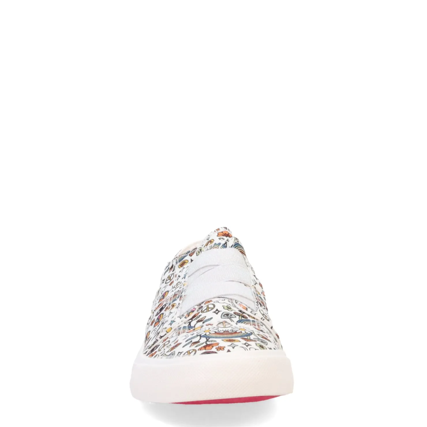 Big Kid (3.5-7)*Blowfish Malibu Girl's , Marley Slip-On - Little Kid & Big Kid White Peace Rainbow