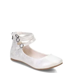 Flats*Blowfish Malibu Girl's , Pushi-K Flat - Little Kid & Big Kid White Metallic