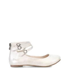 Flats*Blowfish Malibu Girl's , Pushi-K Flat - Little Kid & Big Kid White Metallic