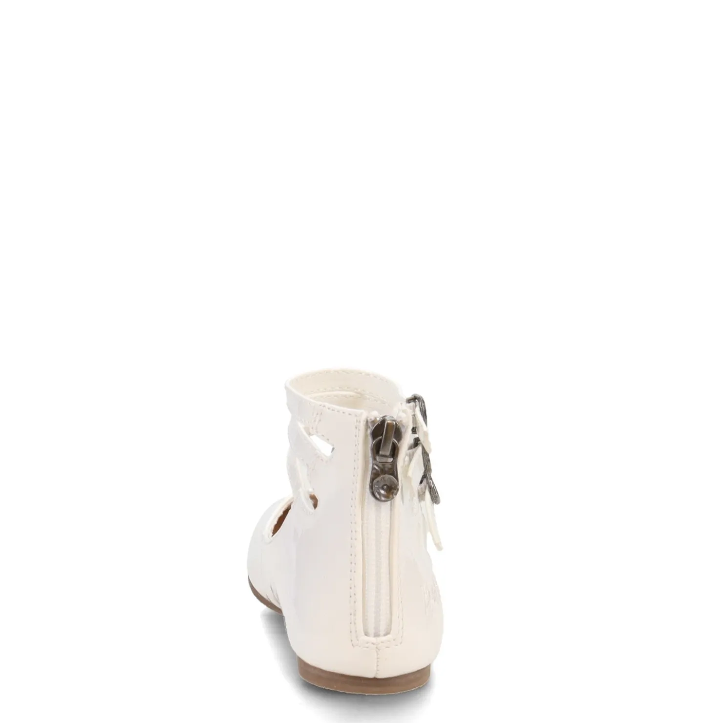 Little Kid (10.5-3)*Blowfish Malibu Girl's , Pushi-K Flat - Little Kid & Big Kid White Patent